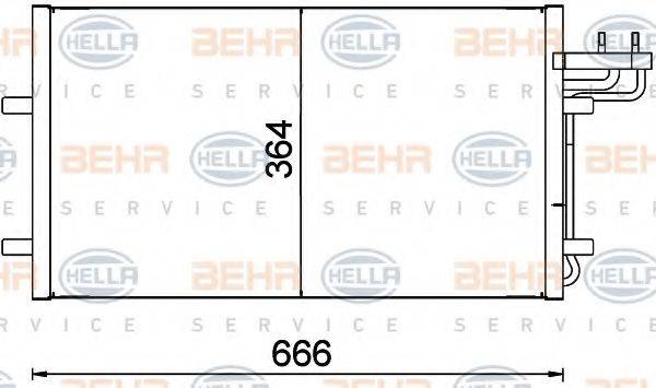 BEHR HELLA SERVICE 8FC351301734 Конденсатор, кондиционер