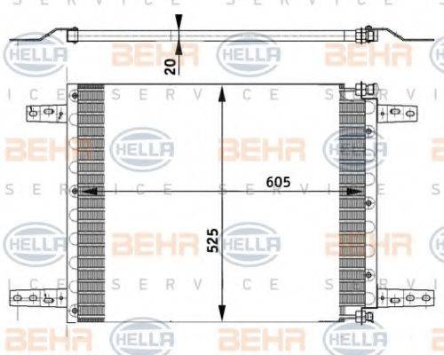 BEHR HELLA SERVICE 8FC351302031 Конденсатор, кондиционер