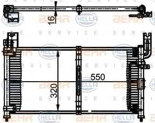 BEHR HELLA SERVICE 8FC351302061 Конденсатор, кондиционер