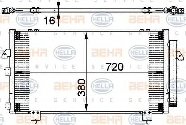 BEHR HELLA SERVICE 8FC351302111 Конденсатор, кондиционер