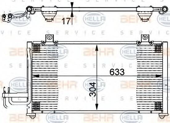 BEHR HELLA SERVICE 8FC351302131 Конденсатор, кондиционер