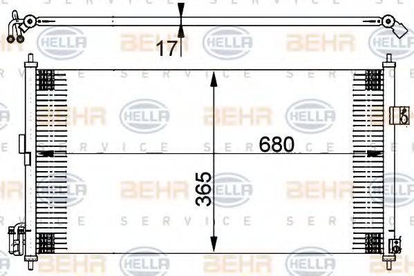 BEHR HELLA SERVICE 8FC351302251 Конденсатор, кондиционер