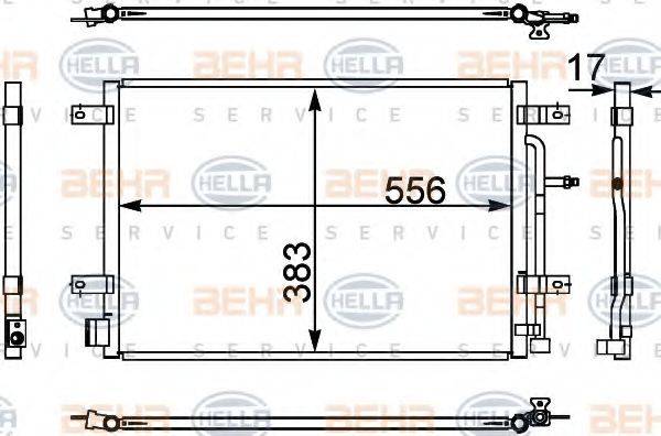 BEHR HELLA SERVICE 8FC351302441 Конденсатор, кондиционер