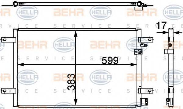 BEHR HELLA SERVICE 8FC351302451 Конденсатор, кондиционер