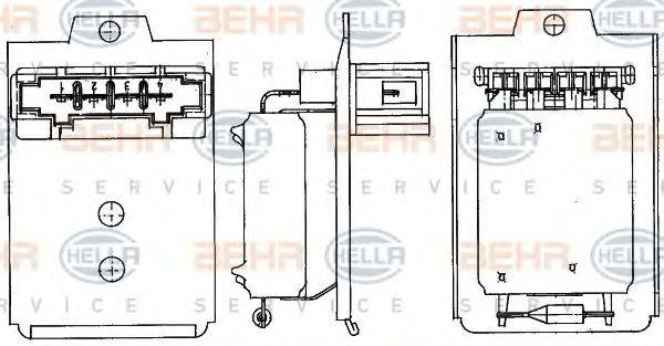 BEHR HELLA SERVICE 9ML351303261 Сопротивление, вентилятор салона