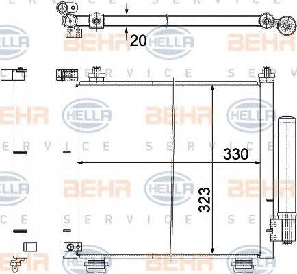 BEHR HELLA SERVICE 8FC351303471 Конденсатор, кондиционер