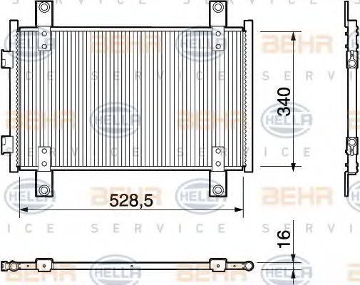 BEHR HELLA SERVICE 8FC351303581 Конденсатор, кондиционер