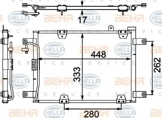 BEHR HELLA SERVICE 8FC351303781 Конденсатор, кондиционер