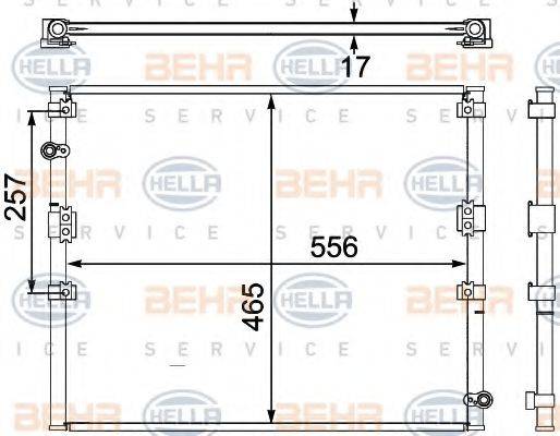 BEHR HELLA SERVICE 8FC351304071 Конденсатор, кондиционер