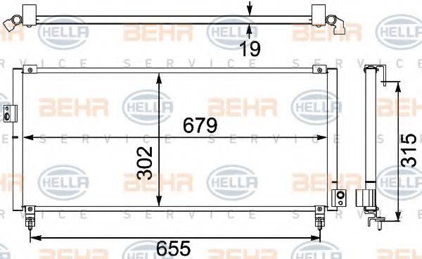 BEHR HELLA SERVICE 8FC351304161 Конденсатор, кондиционер