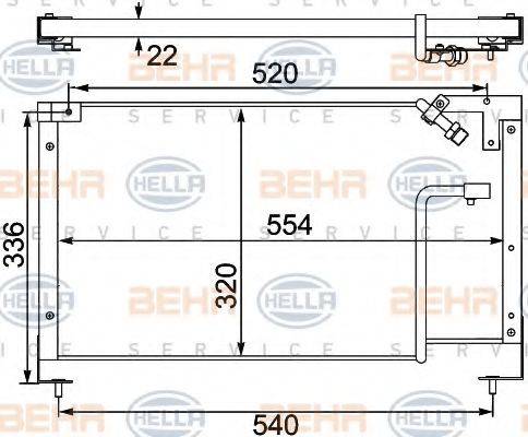 BEHR HELLA SERVICE 8FC351304171 Конденсатор, кондиционер