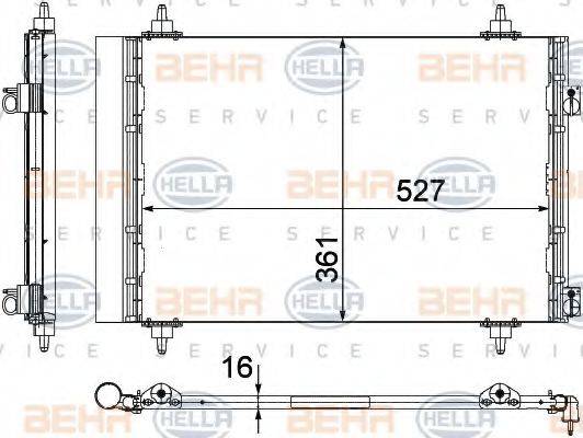 BEHR HELLA SERVICE 8FC351304271 Конденсатор, кондиционер