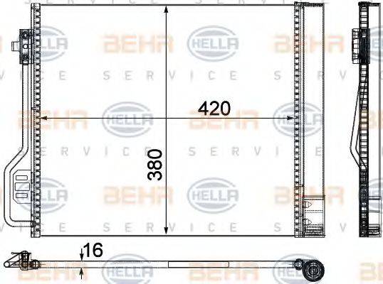 BEHR HELLA SERVICE 8FC351304291 Конденсатор, кондиционер