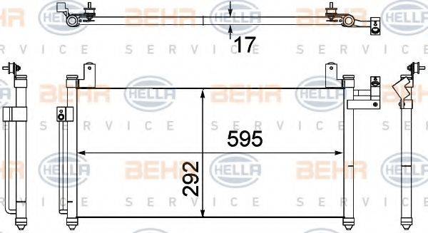 BEHR HELLA SERVICE 8FC351304361 Конденсатор, кондиционер