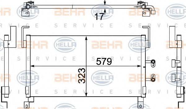 BEHR HELLA SERVICE 8FC351304371 Конденсатор, кондиционер