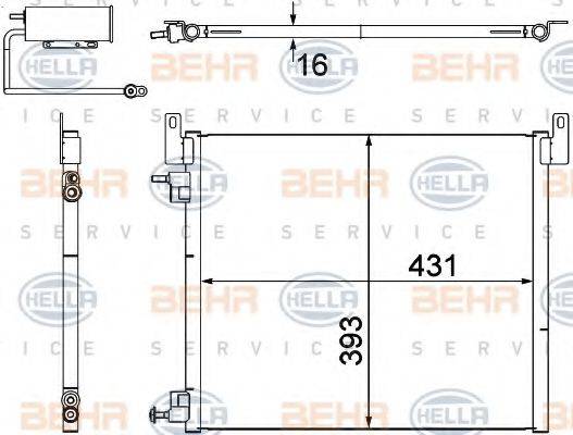 BEHR HELLA SERVICE 8FC351304481 Конденсатор, кондиционер