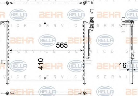 BEHR HELLA SERVICE 8FC351304511 Конденсатор, кондиционер