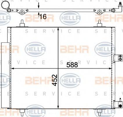 BEHR HELLA SERVICE 8FC351305221 Конденсатор, кондиционер