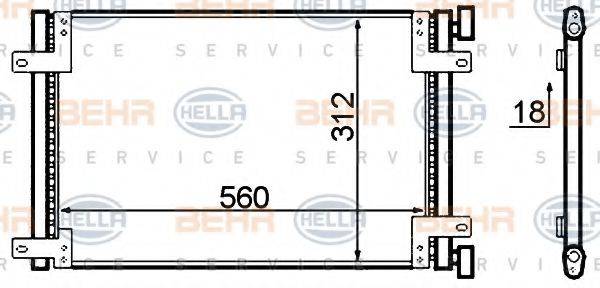 BEHR HELLA SERVICE 8FC351305411 Конденсатор, кондиционер