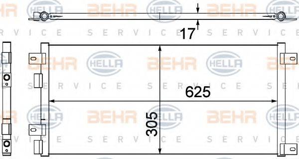 BEHR HELLA SERVICE 8FC351305681 Конденсатор, кондиционер