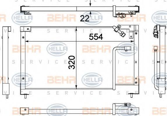 BEHR HELLA SERVICE 8FC351306131 Конденсатор, кондиционер