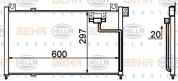 BEHR HELLA SERVICE 8FC351306141 Конденсатор, кондиционер