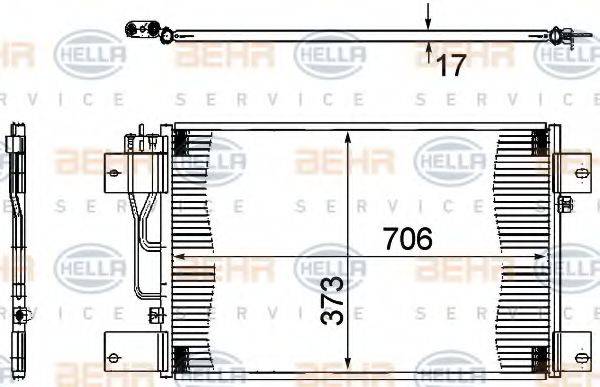 BEHR HELLA SERVICE 8FC351307361 Конденсатор, кондиционер