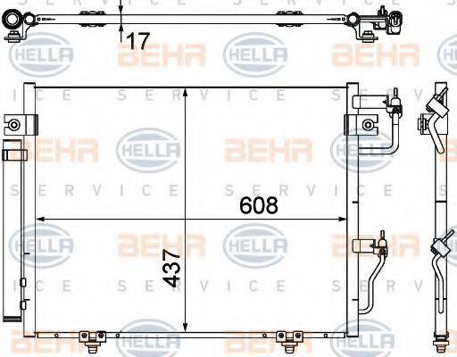 BEHR HELLA SERVICE 8FC351307371 Конденсатор, кондиционер