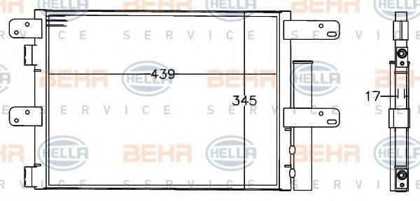 BEHR HELLA SERVICE 8FC351307601 Конденсатор, кондиционер