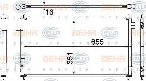 BEHR HELLA SERVICE 8FC351308781 Конденсатор, кондиционер