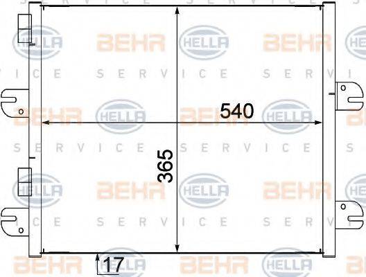 BEHR HELLA SERVICE 8FC351309071 Конденсатор, кондиционер