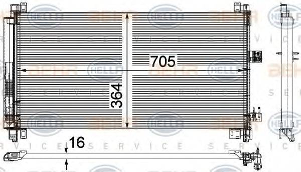 BEHR HELLA SERVICE 8FC351309571 Конденсатор, кондиционер