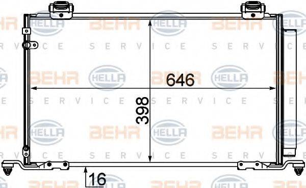 BEHR HELLA SERVICE 8FC351310181 Конденсатор, кондиционер