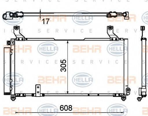 BEHR HELLA SERVICE 8FC351310761 Конденсатор, кондиционер