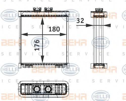 BEHR HELLA SERVICE 8FH351311121 Теплообменник, отопление салона