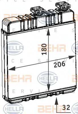 BEHR HELLA SERVICE 8FH351311141 Теплообменник, отопление салона