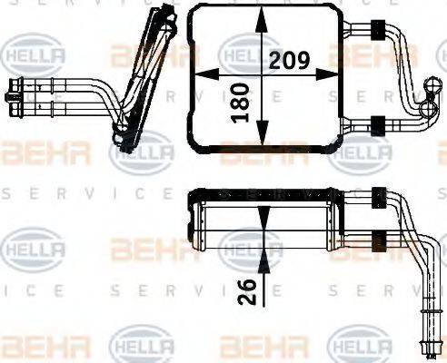 BEHR HELLA SERVICE 8FH351311201 Теплообменник, отопление салона