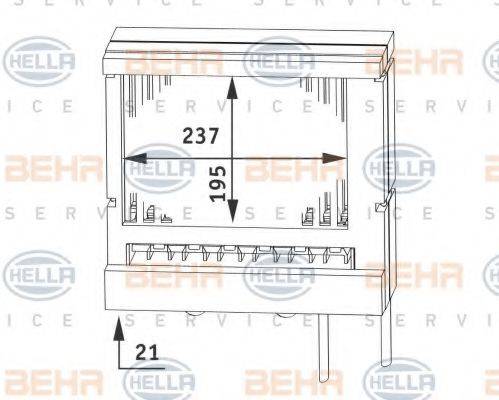 BEHR HELLA SERVICE 8FH351311241 Теплообменник, отопление салона