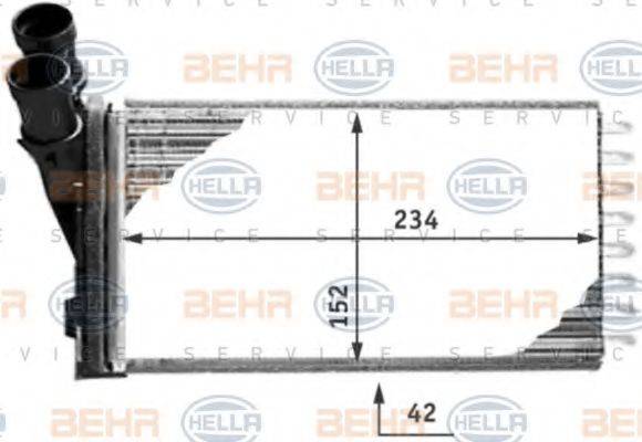 BEHR HELLA SERVICE 8FH351311281 Теплообменник, отопление салона