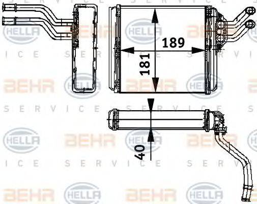 BEHR HELLA SERVICE 8FH351311411 Теплообменник, отопление салона