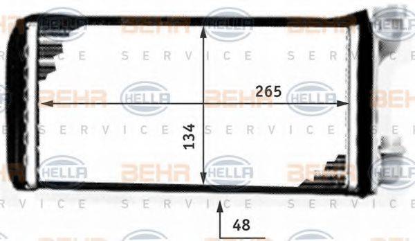 BEHR HELLA SERVICE 8FH351311431 Теплообменник, отопление салона