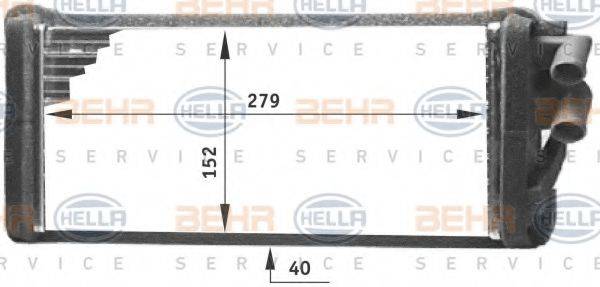 BEHR HELLA SERVICE 8FH351311621 Теплообменник, отопление салона