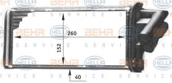 BEHR HELLA SERVICE 8FH351311711 Теплообменник, отопление салона