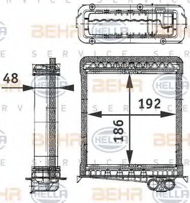 BEHR HELLA SERVICE 8FH351311751 Теплообменник, отопление салона