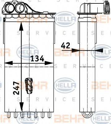 BEHR HELLA SERVICE 8FH351312131 Теплообменник, отопление салона