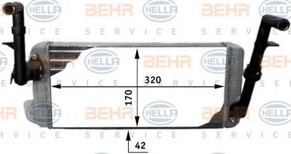 BEHR HELLA SERVICE 8FH351312301 Теплообменник, отопление салона