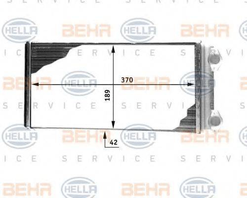 BEHR HELLA SERVICE 8FH351312491 Теплообменник, отопление салона