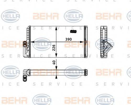 BEHR HELLA SERVICE 8FH351312541 Теплообменник, отопление салона