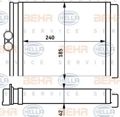 BEHR HELLA SERVICE 8FH351313151 Теплообменник, отопление салона