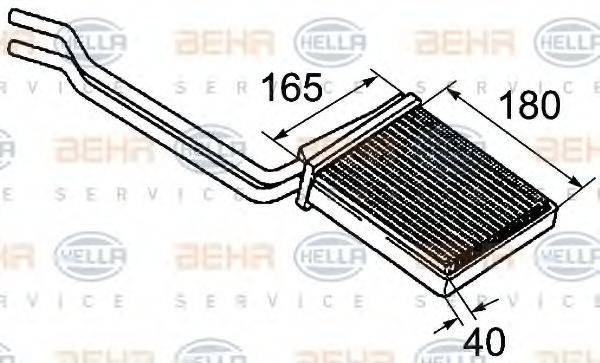 BEHR HELLA SERVICE 8FH351313411 Теплообменник, отопление салона